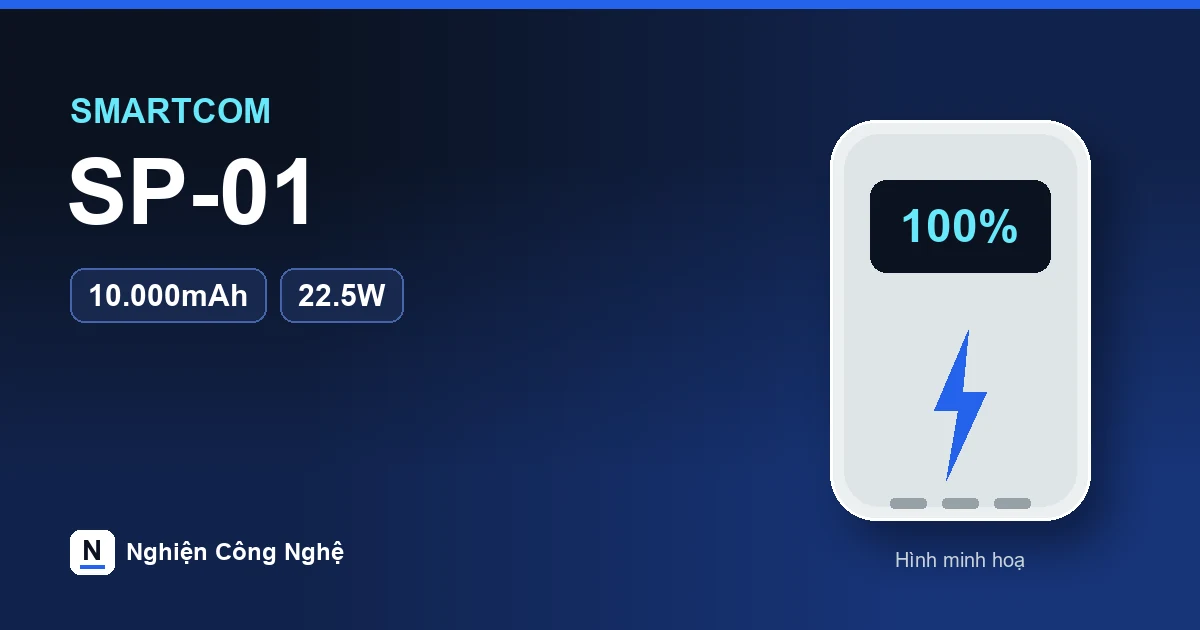 Pin sạc dự phòng Smartcom SP-01 10000mAh 22.5W