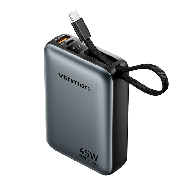 Pin sạc dự phòng Vention FHG 20000mAh 45W tích hợp cáp Type-C